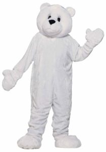 Fun Polar Bear Mascot Adult Fancy Dress Costume