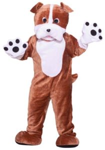 Crazy Bulldog Mascot Adult Fancy Dress Costume
