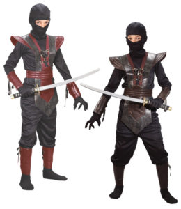 Unique Leather Ninja Fighter Child Halloween Costume