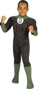 The Green Lantern Costume For Kids With Muscle Chestpiece