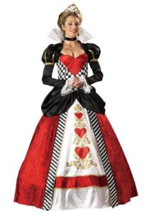 Stunning Queen Of Hearts Adult Delux Fancy Dress Costumes