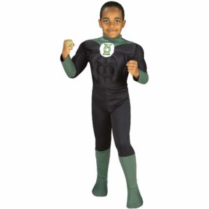 The Green Lantern Costume For Kids With Muscle Chestpiece