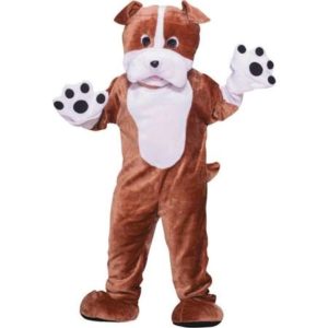 Crazy Bulldog Mascot Adult Fancy Dress Costume