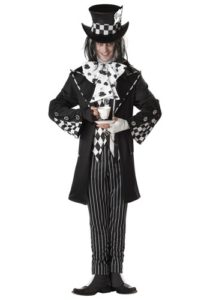 Crazy Dark Mad Hatter Fancy Dress Costume For Men