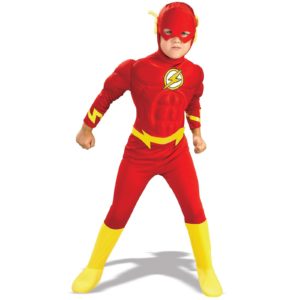 The Flash Fancy Dress Costume For kids With Muscle Chestpiece
