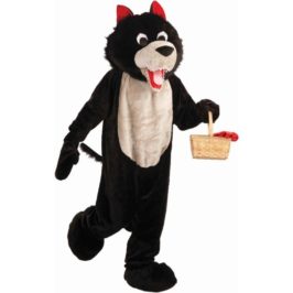 Low Cost Fun Black Wolf Mascot Costume