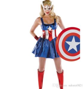 Ladies Captain America halloween costumes